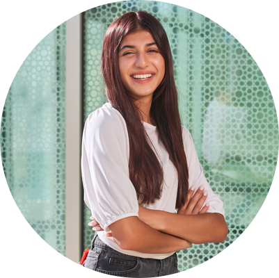 Photo of Emaan Kahn from Today's Omaha Woman magazine.