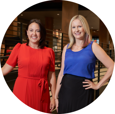 Photo of Denise Blaya Powell and Leanne Prewitt from Today's Omaha Woman magazine.
